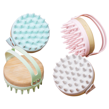 Silicone and Bamboo Massager Brush