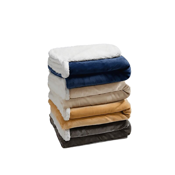 Flannel & Sherpa Double-Layer Blanket