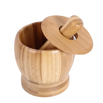 Bamboo Mortar and Pestle Set