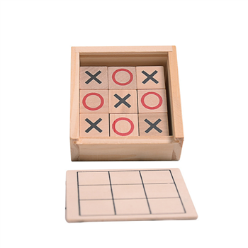 Mini Wooden Tic-Tac-Toe Game