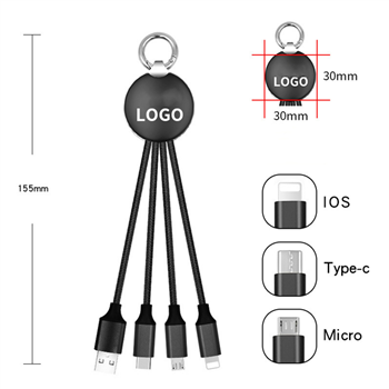 3 in 1 Light Up Logo Charging Cable 