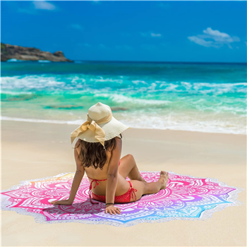 100% Cotton Terry 350 gsm Round Beach Towel