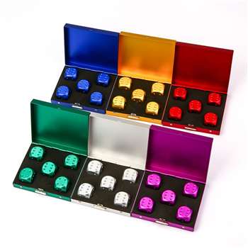 Aluminum Alloy Dice Sets With Gift Box 