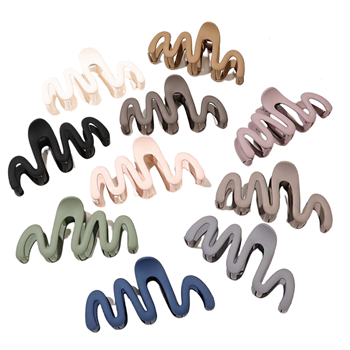 Matte Fish Wave Design Hair Claw Clip