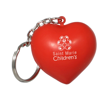 Heart Keychain Promo Stress Ball