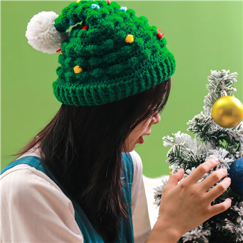 Knitted Christmas Tree Hat 