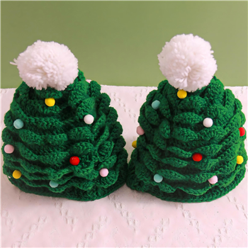 Knitted Christmas Tree Hat 