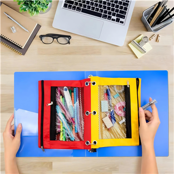 3-Ring Binder Fabric Pencil Pouch