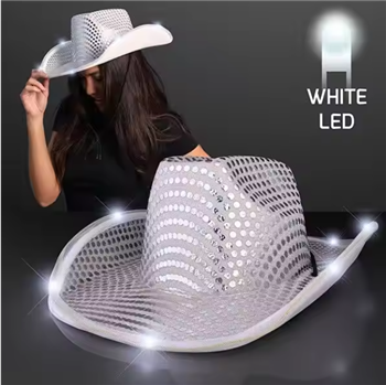 Cowboy Hat With White LED Brim