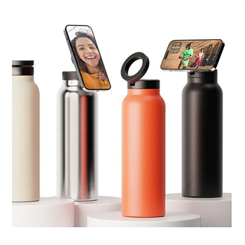 Insulated Water Bottle 24 oz With Magnetic Phone Holder