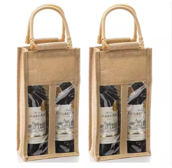 Jute Wine Bag