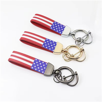 American Flag Car Key Chain