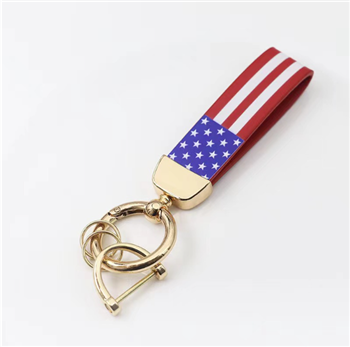 American Flag Car Key Chain