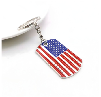 American Flag Keychain