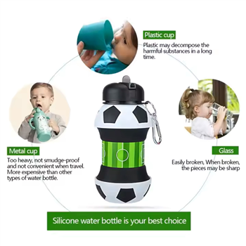 Football Retractable Water Bottle