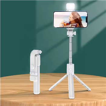 Selfie Stick with LED Fill Light