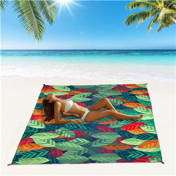 Beach Mat with Waterproof Pocket