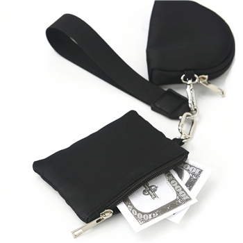 Dual Pouch Wristlet Keychain Wallets