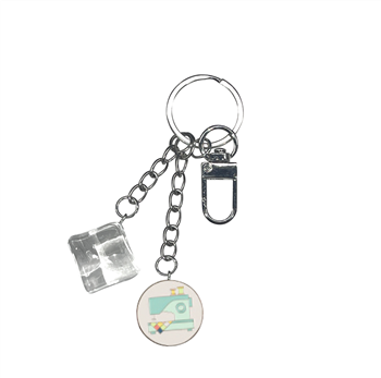 Transparent Ice Cube Keychain