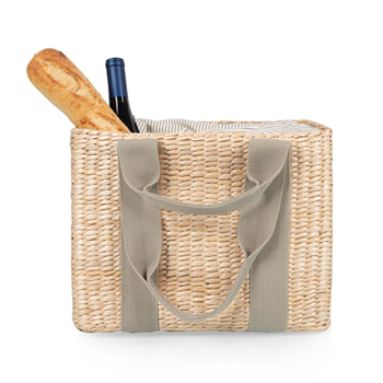Seagrass Picnic Basket with Tie Top
