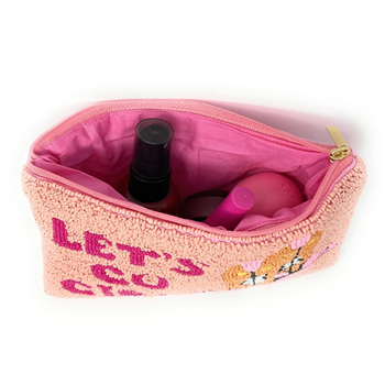 Embroidered Beaded Cosmetic Bag